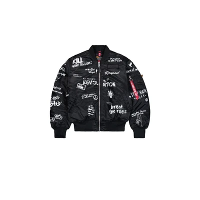 Abbildung von Alpha Industries Peace Bomberjacke, Herren, Größe: XXL, Black