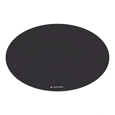 Abbildung von Navaris Yogamatte rund rutschfest groß Ø 120cm Yoga Matte extra 0,6cm dick Fitnessmatte für Männer und Frauen Sportmatte Gymnastikmatte schwarz