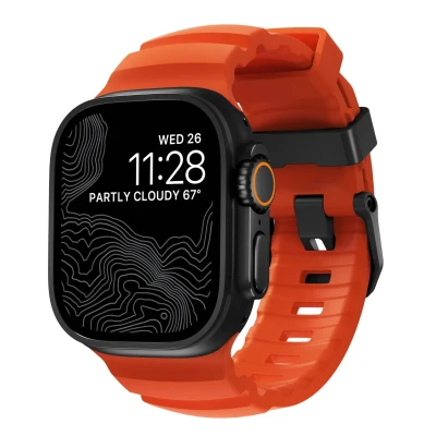 Abbildung von Nomad Rocky Point Band Apple Watch 42mm / 44mm 45mm 49mm Magma Connector Black NM014865858