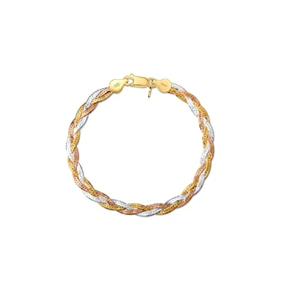 Abbildung von Amberta Damen 925 Sterling Silber Kettenarmband 5 mm Fischgrätenmuster Design Länge 19 cm: Mehrfärbig