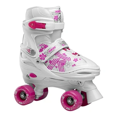 Abbildung von Roces Mädchen Quaddy 3.0 Girl Größenverstellbarer Kinder Rollschuh, White pink, 34/37