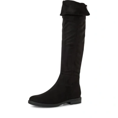 Abbildung von MARCO TOZZI Damen Overknee Stiefel Flach mit Reißverschluss, Schwarz (Black), 37 EU