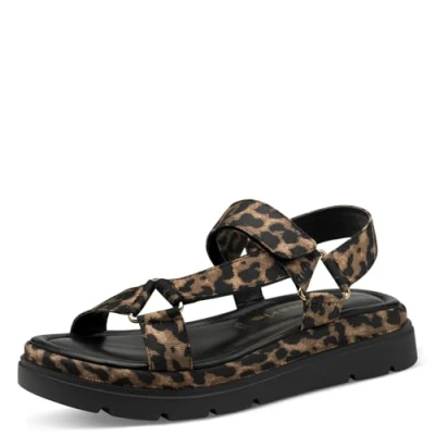 Abbildung von Tamaris Plateausandalette, Damen, Größe: 40, Leopard Schuhe