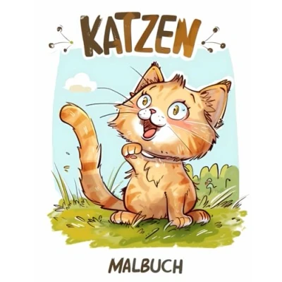 Abbildung von Katzen Malbuch: Tolles Geschenk für Kinder im Alter von 512 Jahren Mit über 50 niedlichen Malvorlagen Jungen und Mädchen.