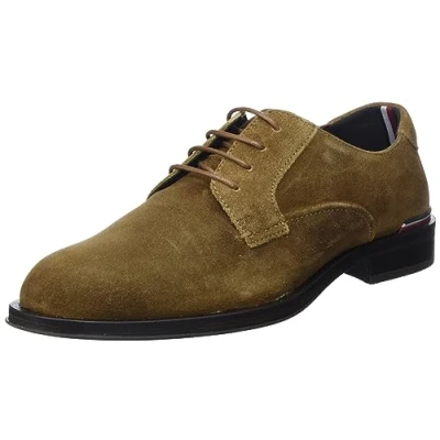 Abbildung von Tommy Hilfiger Herren Derby Schuh Core Suede Wildleder, Braun (Desert Khaki), 45