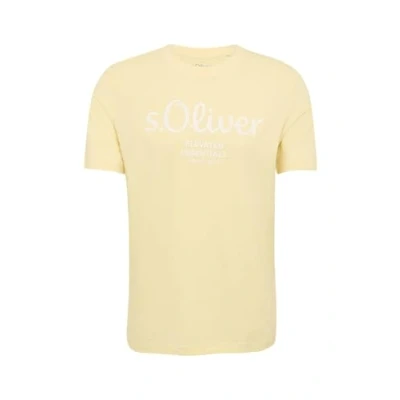 Abbildung von T Shirt mit Logo Print vanille M