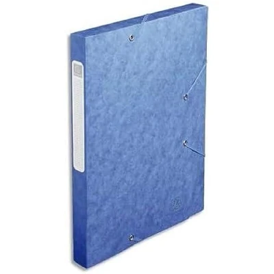 Abbildung von Exacompta 18505H Premium Sammelbox mit Gummizug 25 mm breit aus extra starkem Colorspan Karton Rückenschild für DIN A4 Archivbox Heftbox Dokumentenbox Zeichenbox Sammelmappe blau