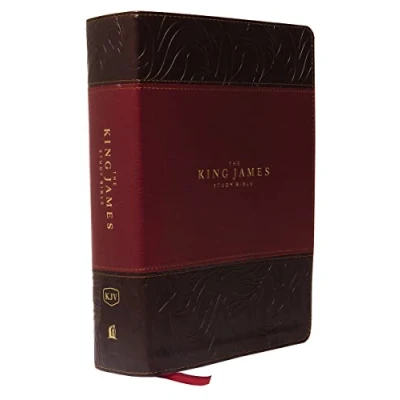 Abbildung von KJV, The King James Study Bible, Leathersoft, Burgundy, Red Letter, Full Color Edition: Holy Version