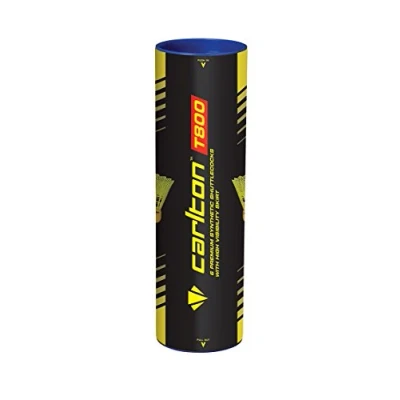 Abbildung von Carlton Badmintonball Tournament T800, Gelb Rot, schnell (78 Grains), für Junioren und Vereinsspieler (1x6er Dose)