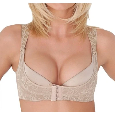 Abbildung von Boolavard Oktoberfest Dirndl Push Up BH BuÌˆstenhebe Schwarz/Hautfarben Gr. S XXL.