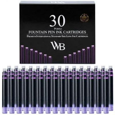 Abbildung von Wordsworth &amp; Black Füllfederhalter Tintenpatronen 30 Violette Internationale Standardgröße Länge Ca. 5,2 Cm Durchmesser Der Basis 0,6 Einwegartikel Und Generisch