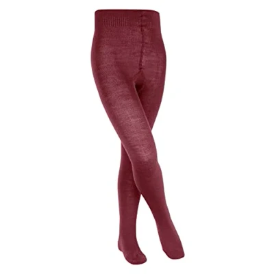 Abbildung von FALKE Unisex Kinder Strumpfhose Comfort Wool K TI Wolle dick einfarbig 1 Stück, Rot (Ruby 8830), 152 164