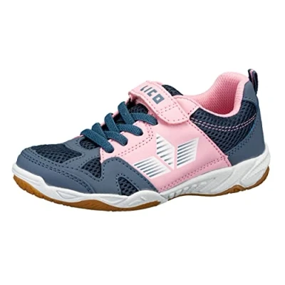 Abbildung von Lico Unisex Kinder Sport Vs Hallenturnschuhe, Grau Rosa, 33 EU