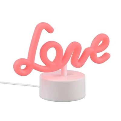 Abbildung von LED Tischleuchte Amor, weiß, Kunststoff, Batterie, USB