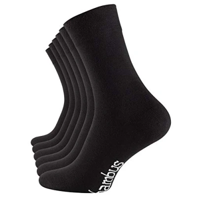 Abbildung von Vincent Creation 6 Paar Bambus Socken, Unisex Bambussocken für Damen und Herren (39 42, Schwarz)