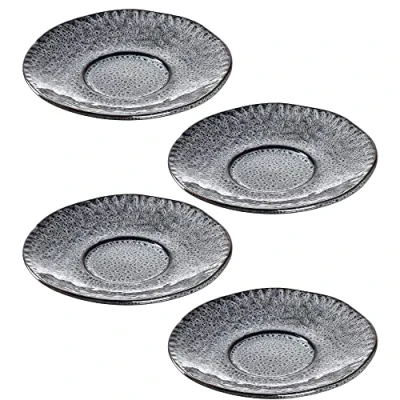Abbildung von LEONARDO HOME 018590 MATERA Keramikuntertasse 15 cm anthrazit 4er Set, Keramik