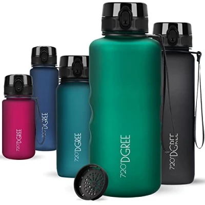 Abbildung von 720DGREE Trinkflasche 2l “uberBottle“ softTouch +Sieb BPA Frei XXL Wasserflasche für Gym, Fitnessstudio, Workout, Fitness, Sport, Outdoor Große Sportflasche aus Tritan Leicht, Stoßfest