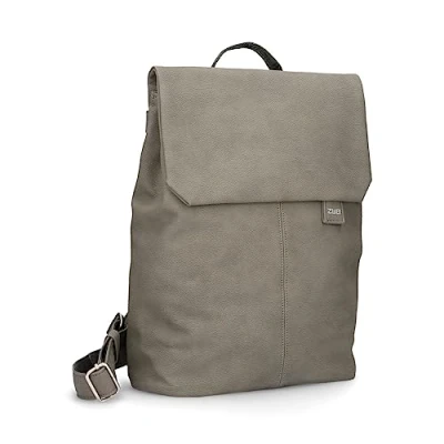 Abbildung von Zwei Damen City Rucksack Mademoiselle.M MR8 4 Liter klassisch eleganter Damenrucksack, Magnet Verschlussklappe, Hauptfach mit Reißverschluss, gepolstertes Trennfach, Rückenpolsterung (fango)