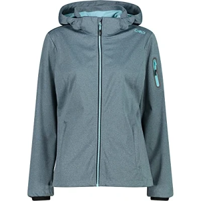 Abbildung von CMP ZIP HOOD Softshelljacke, Damen, Größe: 34, Acqua melange