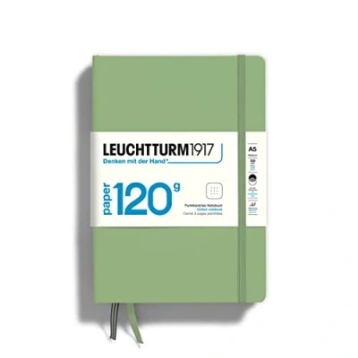 Abbildung von LEUCHTTURM1917 363537 Notizbuch Medium (A5) 120 g/m² Paper Edition, Hardcover, 203 nummerierte Seiten, Salbei, dotted