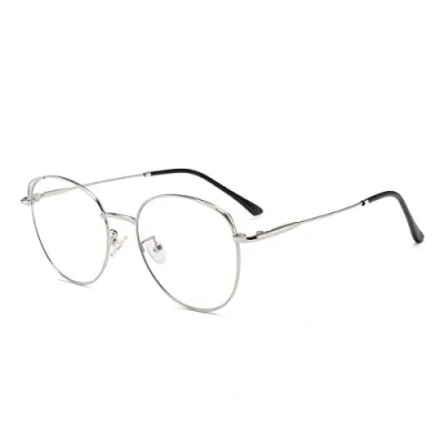 Abbildung von Blaulichtfilter Brille Anti Blaulicht Computerbrille Katzenauge ohne sehstärke Metallgestell Pc Gaming Bluelight Filter Uv Blockieren Blaue Licht Glasses Damen Silber