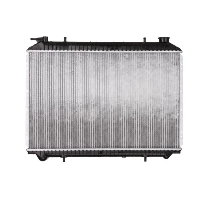 Abbildung von NRF 509534 Kühler, Motorkühlung Aluminium 703 422 30 mit Anbauteilen Kühlrippen gelötet