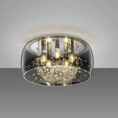 Abbildung von Deckenleuchte Crystel aus Glas, chrom, Ø 50 cm