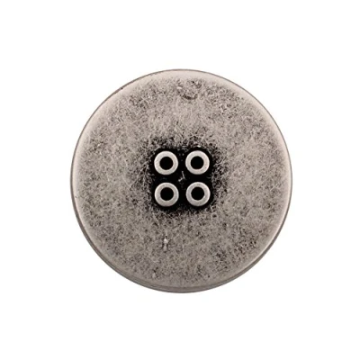 Abbildung von Coole silber Metall Knöpfe modern flache Form matt 4 Löcher 18mm, 23mm oder 30mm (5 Stück) (23mm)