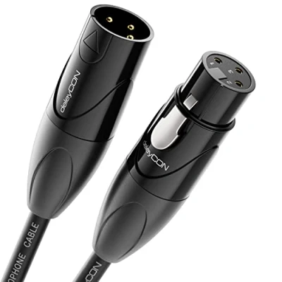 Abbildung von deleyCON 20m XLR Audio Kabel Studio Qualität aus reinem OFC Kupfer (AWG24) Mikrofonkabel mit EMI und RFI Unterdrückung Metallverriegelung &amp; Vergoldeten Kontakten 3 Polig DMX