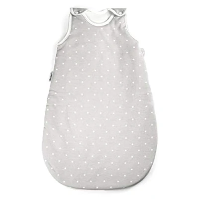 Abbildung von Ehrenkind® Babyschlafsack Schlafsack Rund 2.5 TOG Bio Baumwolle Ganzjahres Baby Gr. 50/56 Farbe Natur Graue Tropfen Oeko Tex winter und Sommer Kinder