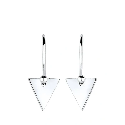 Abbildung von Elli Ohrringe Dreieck GEO Minimal Trend 925 Silber Ohrringe, Damen, Größe: One Size,