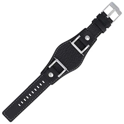Abbildung von Fossil Uhrenarmband 24mm Leder Schwarz JR 1156 LB JR1156