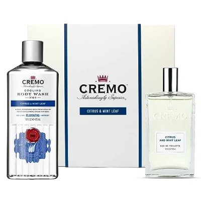Abbildung von CREMO CITRUS &amp; MINT LEAF Geschenk Set für Männer Eau de toilette 100ml + Gel Douche 473ml frischer, leichter Duft