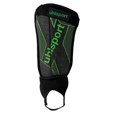 Abbildung von UHLSPORT Unisex Erwachsene Flex Plate Schienbeinschoner, Schwarz/Fluo Grün/Silber, XL