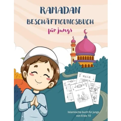 Abbildung von RAMADAN BESCHÄFTIGUNGSBUCH: Islamisches und pädagogisches Ramazan buch für Jungs von 6 bis 10 Jahren Islamische Kinderbücher auf Deutsch