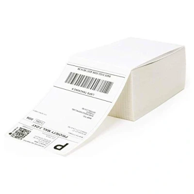 Abbildung von NETUM Thermo Etiketten für Versand, 10,2 x 15,2 cm, Weiß, perforiert, mit Permanentkleber (500 Aufkleber)