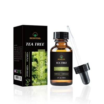 Abbildung von Teebaum ätherisches Öl 100% Bio rein und unverdünnt, Gesichtsnägel Haar Diffusor, Behandlung von Akne (60 ml)