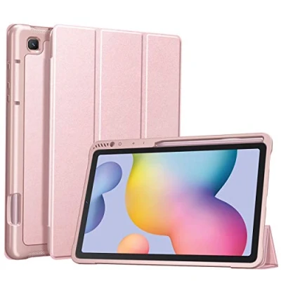Abbildung von Fintie Hülle für Samsung Galaxy Tab S6 Lite 10,4 Zoll 2024/2022/2020 Tablet Soft TPU Rückseite Gehäuse Schutzhülle mit Stifthalter, Auto Schlaf/Wach Funktion, Roségold