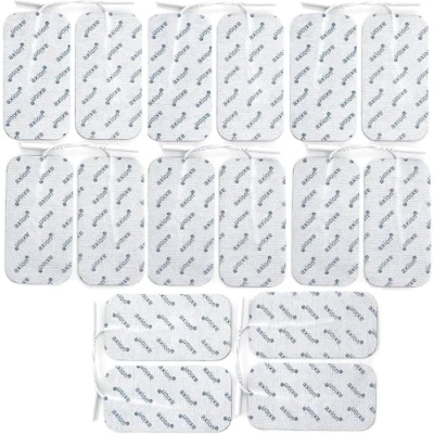 Abbildung von 16 große Elektroden Pads 10x5 cm Universal Klebeelektroden für TENS Gerät &amp; EMS Trainer Sehr gute Haft und Leitfähigkeit Wiederverwendbare Gel Zertifiziertes Medizinprodukt axion