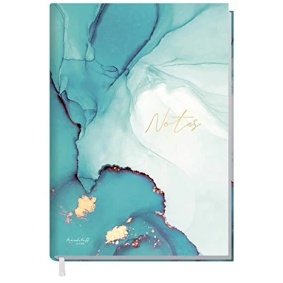Abbildung von Notizbuch A5 liniert [Smaragd Gold] von Trendstuff by Häfft 124 Seiten, 62 Blatt ideal als Tagebuch, Bullet Journal, Ideenbuch, Schreibheft nachhaltig &amp; klimafreundlich