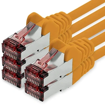 Abbildung von Netzwerkkabel Cat.6 1m orange 5 x Ethernetkabel Lankabel Cat6 Lan Netzwerk Kabel Sftp Pimf Patchkabel 1000 Mbit s