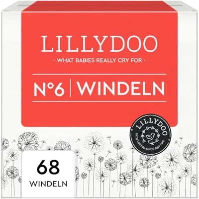 Abbildung von LILLYDOO hautfreundliche Windeln, Größe 6 (13+ kg), Halbmonatsbox (68 Windeln) (FSC Mix)