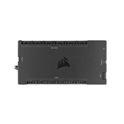 Abbildung von Corsair iCUE COMMANDER CORE XT, Digitale Steuerung der Beleuchtung und Lüfterdrehzahl (Sie bis zu Sechs PWM Gehäuselüfter 264 RGB LEDs Steuern, Zero RPM Modus, Temperaturüberwachung) Schwarz