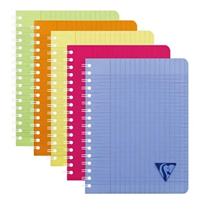 Abbildung von Clairefontaine 328715C Spiralblock Linicolor (französische Lineatur, 17 x 22 cm, 50 Blatt) 1 Stück farbig sortiert