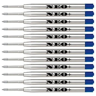 Abbildung von Hochwertige Kugelschreiber Nachfüllungen, billig, aber langlebig, mittlerer Punkt. Kompatibel mit Parker auch. G2 style (12 x Blau Tinte)