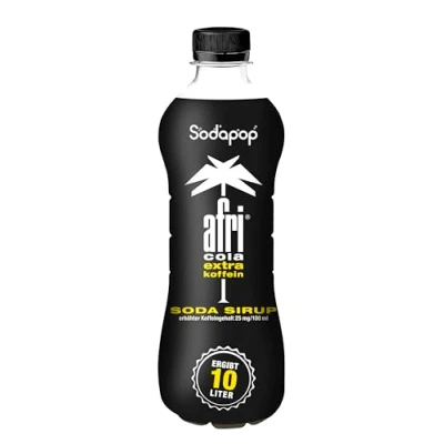 Abbildung von Sodapop Sirup afri Cola 25, Extraportion Koffein, schnell &amp; einfach zubereitet, 1 Flasche ergibt 10 L Fertiggetränk, 500 ml