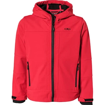 Abbildung von CMP Jungen Softshelljacke Für Kinder Kapuzen Jacke, Ferrari Nero, 176 EU