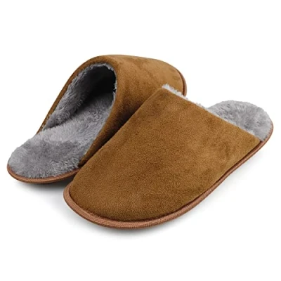 Abbildung von riemot Hausschuhe Herren Damen Warme Plüsch Pantoffeln Winter Memory Foam Rutschfeste Kuschelige Flauschige Slipper für Indoor &amp; Outdoor