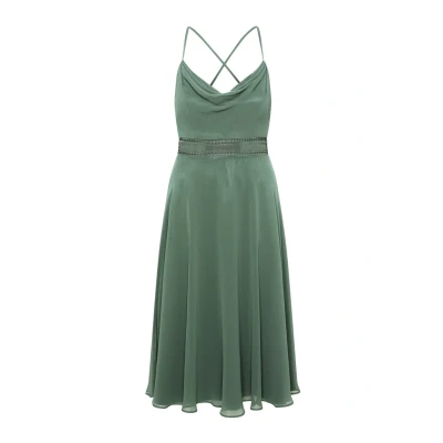 Abbildung von Vera Mont Damen Cocktailkleid mit Wasserfallausschnitt Light Aventurine,36