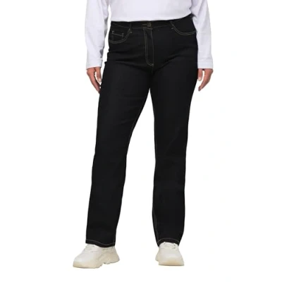 Abbildung von Ulla Popken Damen Jeans Hose, Dark Blue Denim, 38W / 30L (Markengröße: 24 EU)